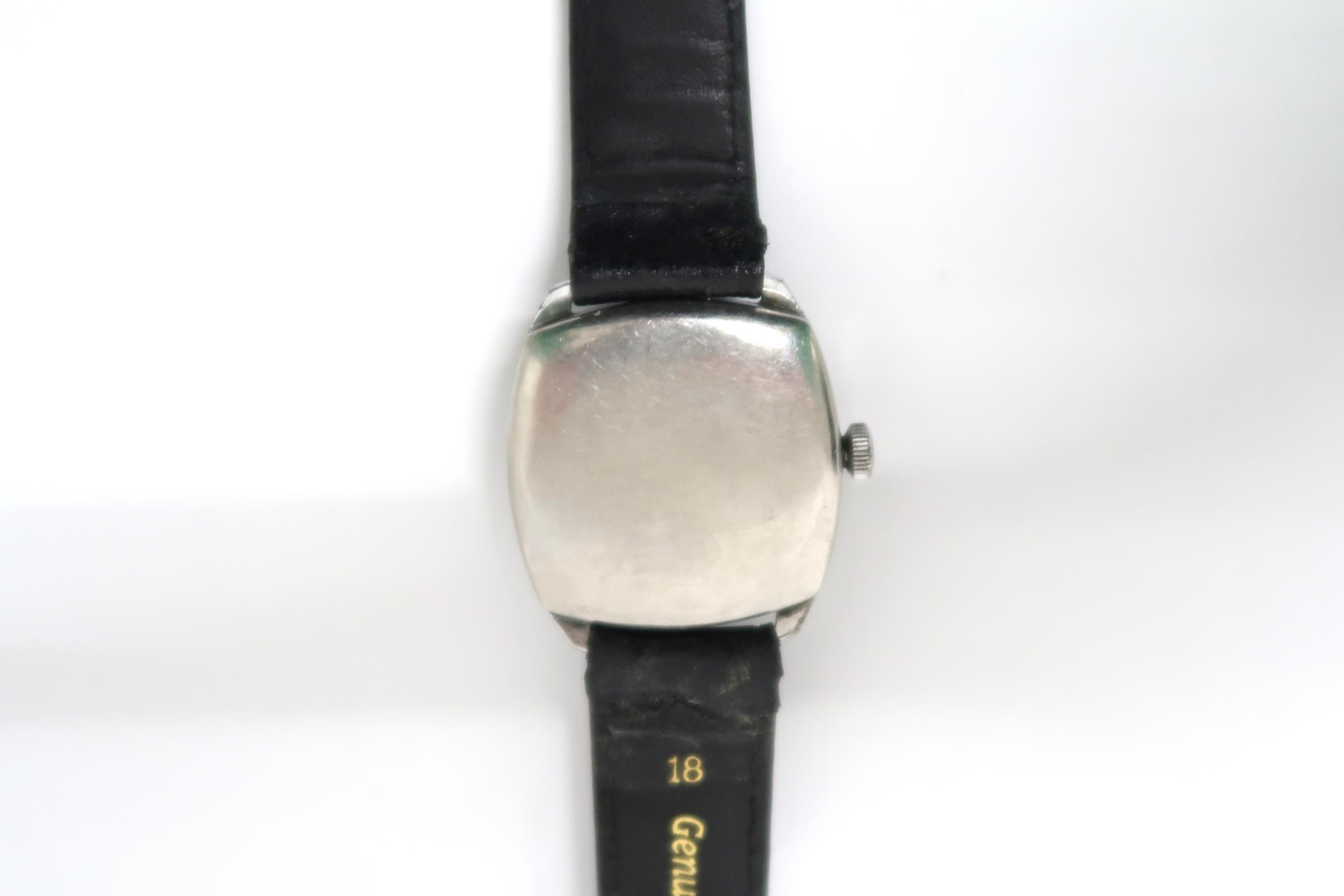 A Gents Waltham wristwatch with silvered dial, Arabic numerals to chapter ring with a subsidiary - Image 2 of 3
