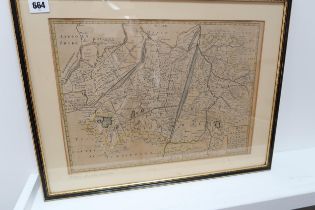 A map of Great Level of Fens by Harris after Jones Moor circa 1701 - 41cm x 30cm