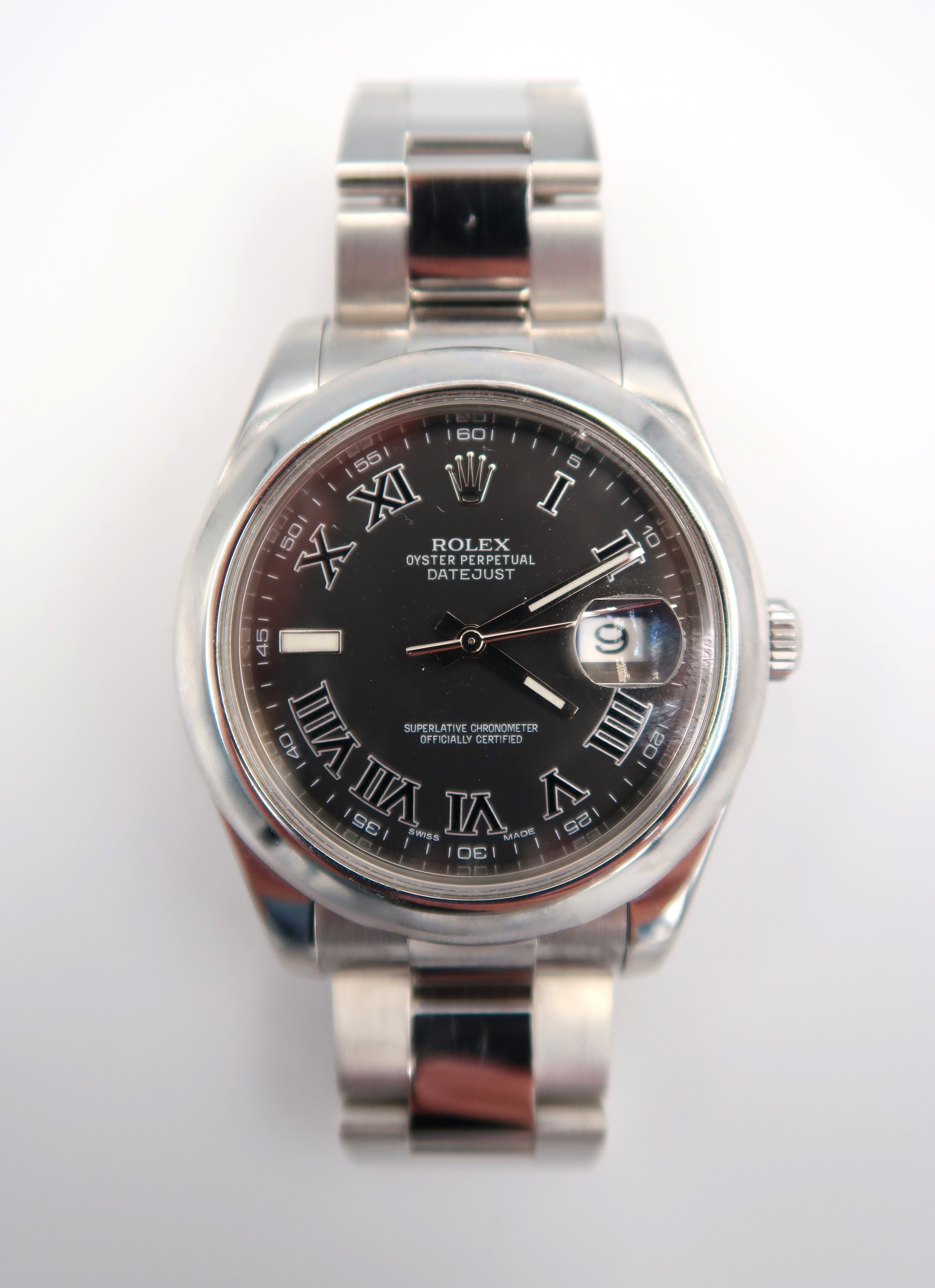 A Rolex Oyster Perpetual Datejust stainless steel wristwatch