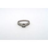 A platinum and diamond ring - approx diamond weight 0.5ct - ring size K/L - approx weight 5.37g