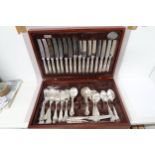 A canteen of Kings Pattern cutlery in a case