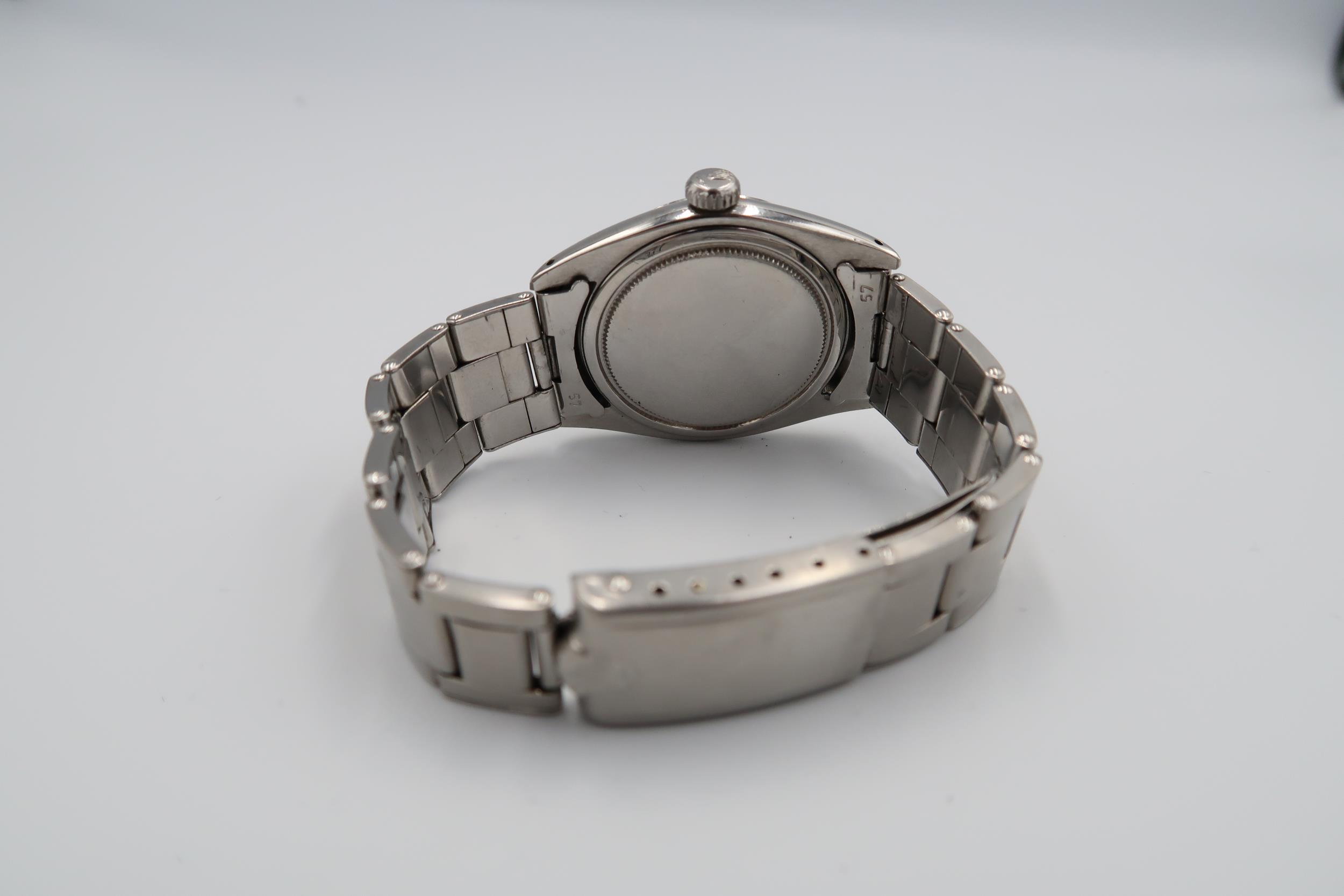 An early Gents steel cased Rolex Oyster precision wristwatch - diameter 35mm not including screw - Image 5 of 5