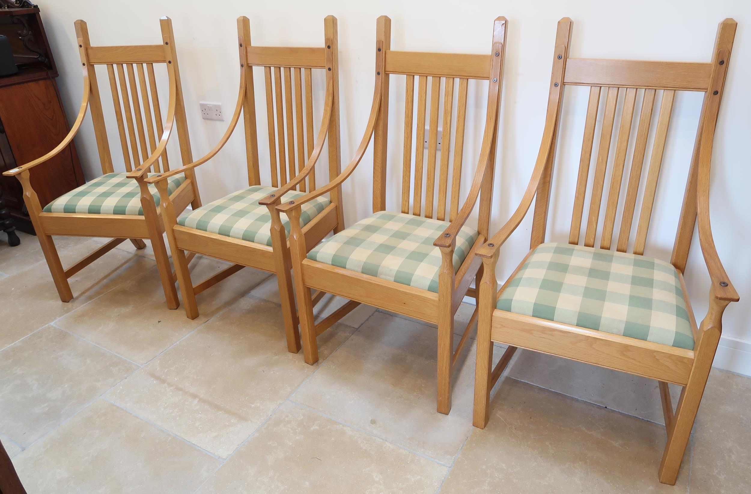 A set of four oak chairs by Luke Hughes - Image 2 of 3