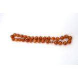 An Amber bead necklace