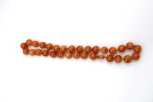 An Amber bead necklace