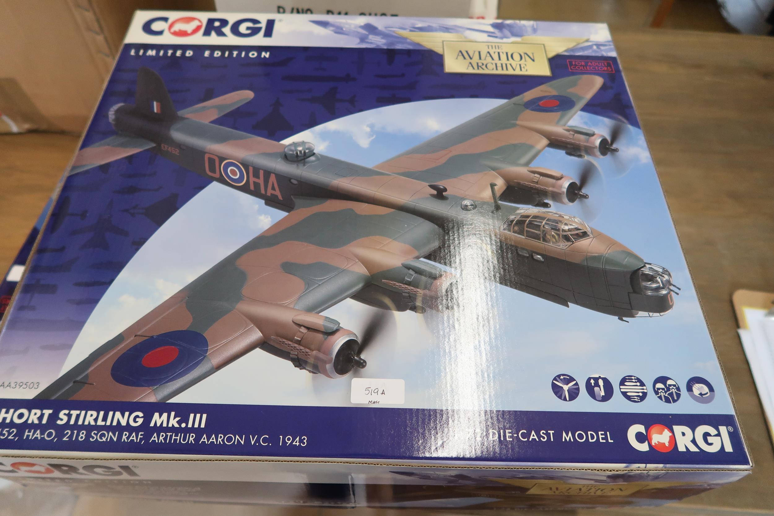 Corgi Collectors Limited edition Short Sterling Mark III 1:72 die cast model, Boxed.
