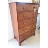 A good quality 19th century style five drawer chest of drawers - Height 146cm x Width 94cm -