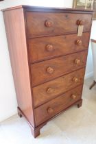 A good quality 19th century style five drawer chest of drawers - Height 146cm x Width 94cm -