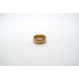 An 18ct yellow gold wedding band, size J, approx 4.1 grams