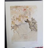 Salvador Dali - Print, unframed - The Lustful Purgatory - 18cm x 25cm - unsigned