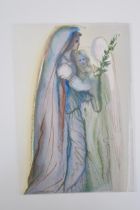 Salvador Dali - Print, unframed - Preparation for the Final Prayer Paradise - 17cm x 24cm - unsigned