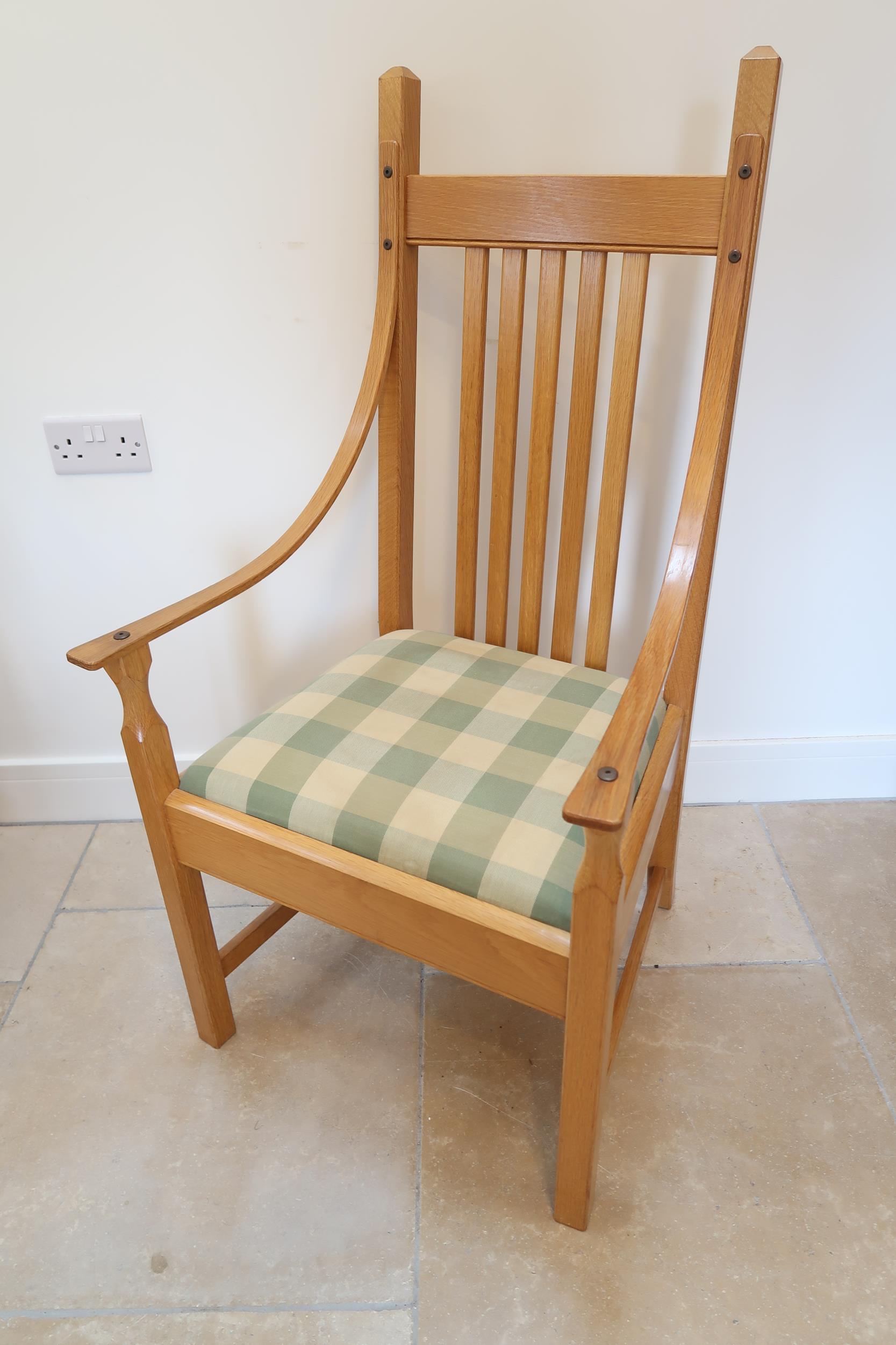 A set of four oak chairs by Luke Hughes - Image 3 of 3