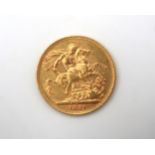 A 1891 Full Sovereign, 7.98grams 22ct gold.