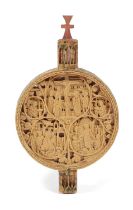 A NETHERLANDISH BOXWOOD ICON OR PRAYER DISC IN RENAISSANCE STYLE, LATE 19TH CENTURY / EARLY 20TH