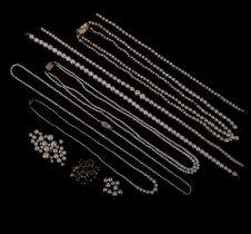 A large selection of untested loose and strung pearls, mainly or all cultured.