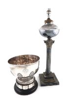 The 4th Battn. Middlesex Regiment, a presentation silver boxing trophy bowl, by Mappin and Webb,