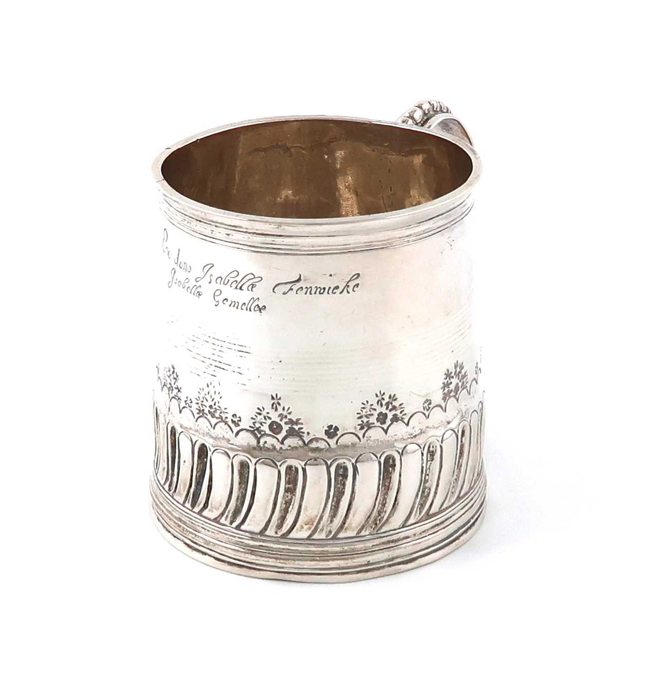 A William and Mary provincial silver mug, by Augustin Floate, Newcastle ...