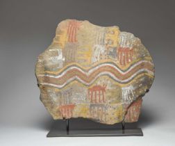 An Inca Chucu stone tablet Peru, circa 900 - 1400 AD decorated figures, animals, wavy lines and dots