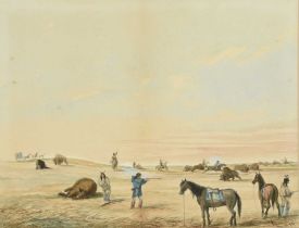William W. Armstrong (1822 - 1914) The Wind up watercolour with whitening, signed Armstrong 61