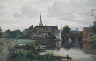 Henry John Yeend King (1855-1924) The Thames at Abingdon Signed YEEND KING (lower left) Pencil and