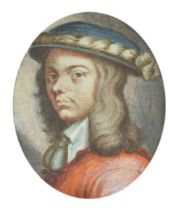 After Joachim von Sandrart Portrait miniature of Johann Rudolf Werdmüller (1639-1668) On vellum,
