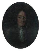 English School Late 17th Century Portrait miniature of a gentleman, traditionally identified as