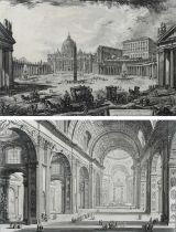 Giovanni Battista Piranesi (Italian 1720-1778) Veduta della gran Piazza e Basilica di S. Pietro (