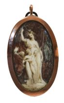 λ Sir Thomas Lawrence PRA, FRS (1769-1830) Miniature of Venus and Cupid in a landscape Oval, in a