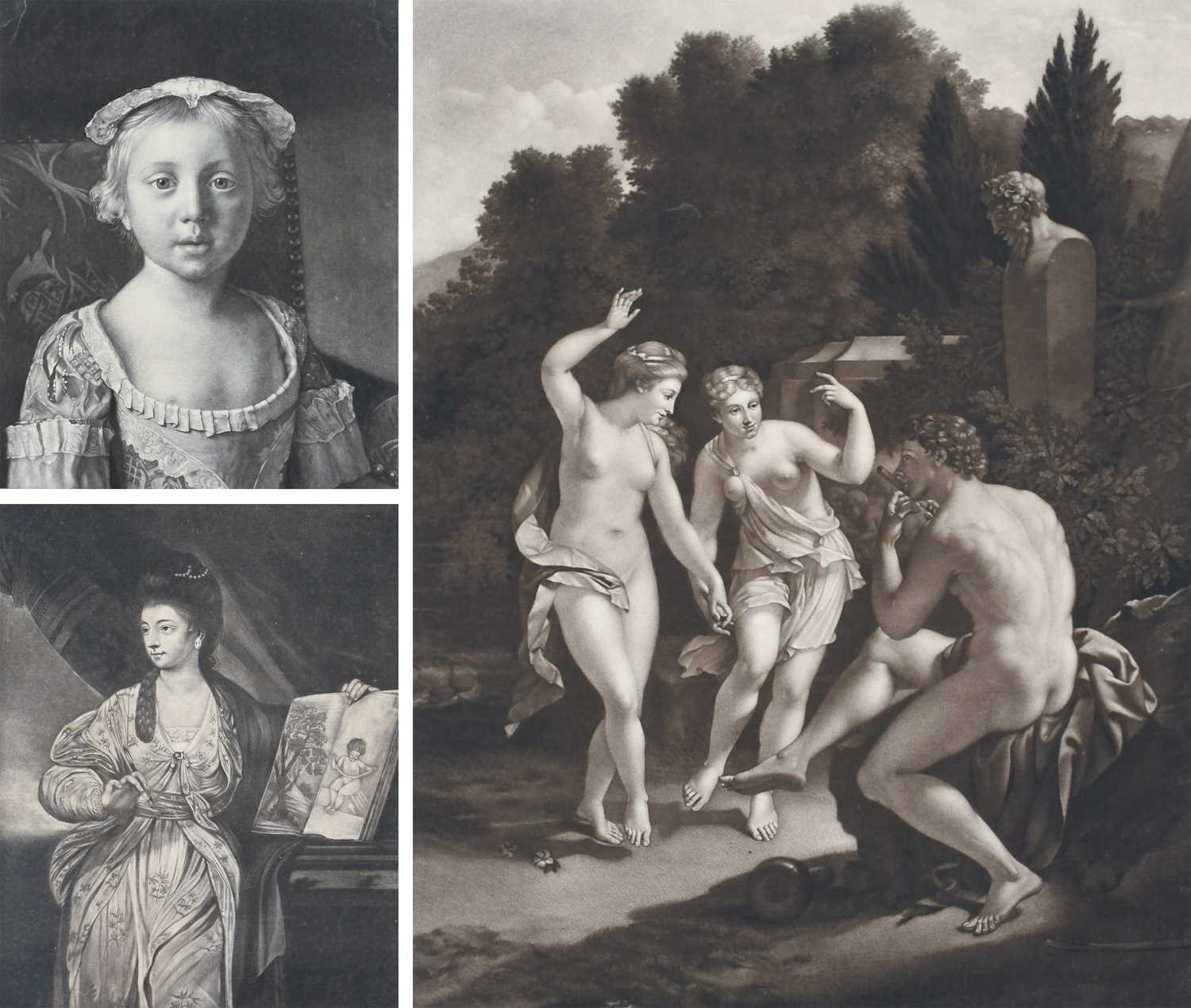 A collection of 18th and 19th Century Mezzotints Mostly of portrait subjects Largest 52.3 x 37.