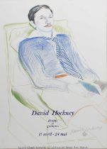 David Hockney OM CH RA (born 1937) Jacques de Bascher de Beaumarchais, 1973 an exhibition poster,