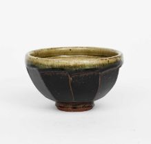Φ Richard Batterham (1936-2021) a cut-sided stoneware bowl, glazed ash to interior, the exterior