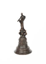 William Reid Dick (1879-1961) Venus, 1913 patinated bronze wedding bell, unsigned 22.5cm. high