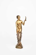 Joe Descomps (1869-1950) Model with Venus de Milo patinated bronze, signed Cormiere, Concours de