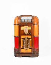 A Rock-Ola DE39 juke box, made by Rock-Ola MFG Corporation, bakelite and wood, applied factory