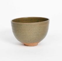 Φ Katherine Pleydell-Bouverie (1895-1985) a flaring stoneware bowl, covered with a green ash