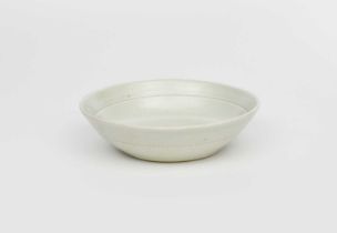 Richard Batterham (1936-2021) a porcelain bowl with chatter band, covered to the foot with a pale