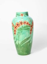 A tall Mintons Secessionist floor vase designed by Leon Solon and John Wadsworth, slip decorated