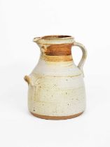 Michael Casson OBE (1925-2003) a large stoneware jug, covered to the foot with a speckled ash glaze,