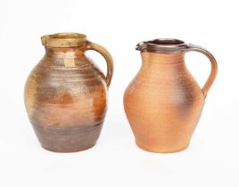 Svend Bayer (born 1946) a Wenford Bridge salt-glaze jug, bellied form, another similar, a small