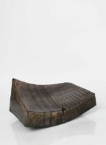 Gordon Baldwin (born 1932) Untitled an earthenware curved form with rill, glazed with metallic
