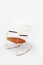 A Race Furniture rocking chair designed by Ernest Race, originally designed 1948, white enamelled