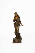 Emmanuel Villanis (1858-1914) Prise de Corsaire, (slave girl) patinated bronze, signed E Villanis,