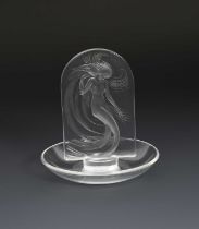 'Naiade' a modern Lalique clear and frosted cendrier, originally designed by Rene Lalique,