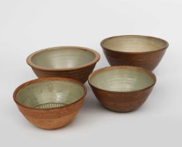 Richard Batterham (1936-2021) a salt-glaze stoneware mixing bowl with chatter band to interior,