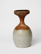 Φ Joanna Constantinidis (1927-2000) a tall stoneware vase, shouldered ovoid form with narrow