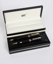 A Mont Blanc 145 Meisterstuck fountain pen, in fitted box, and a Mont Blanc Meisterstuck