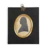 λ A RARE AMERICAN SILHOUETTE PORTRAIT OF GEORGE WASHINGTON POSSIBLY BY SAMUEL FOLWELL, DATED 1791