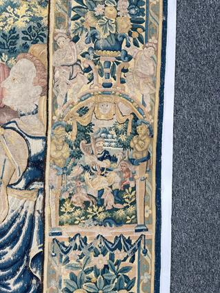 A FINE FLEMISH ALLEGORICAL TAPESTRY LATE 16TH / EARLY 17TH CENTURY woven in wool and silks, the - Image 12 of 27
