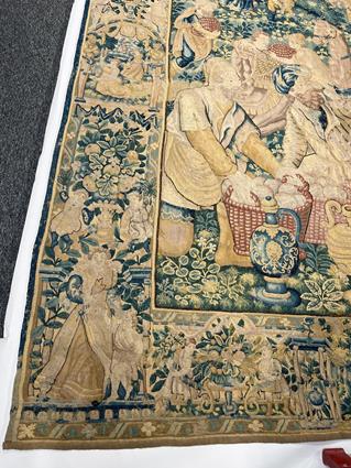A FINE FLEMISH ALLEGORICAL TAPESTRY LATE 16TH / EARLY 17TH CENTURY woven in wool and silks, the - Image 18 of 27