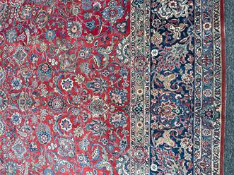 A GOOD KASHAN CARPET CENTRAL PERSIA, C.1940 the abrashed raspberry field with an all over design - Image 18 of 22